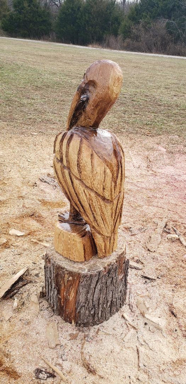 Chainsaw Carving Pelican. 3ft Tall Custom Made.made of White Etsy