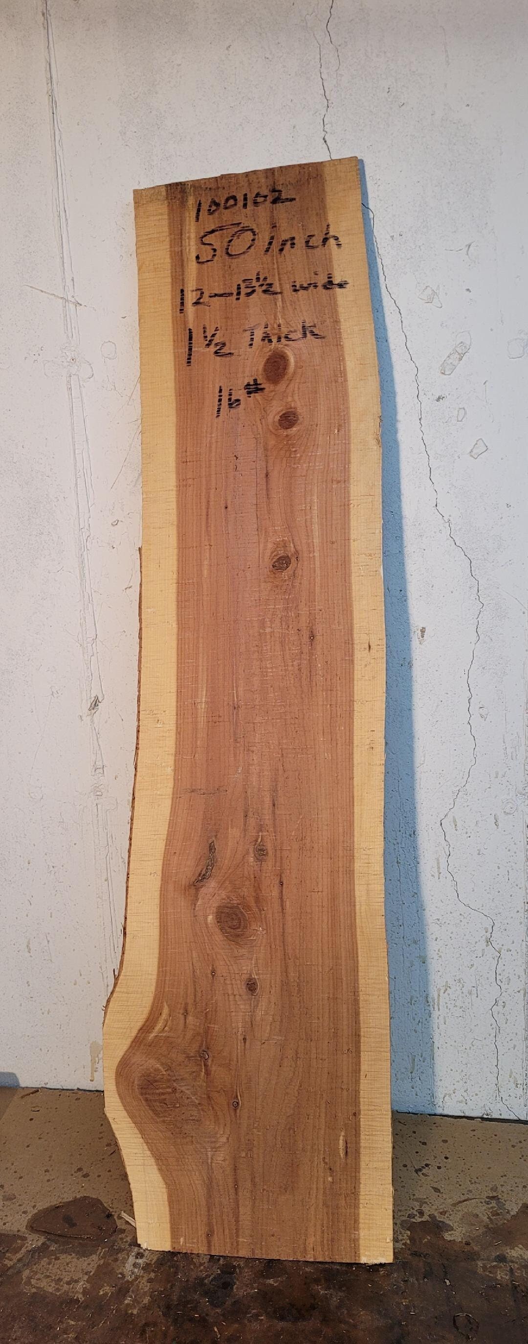 Live Edge Cedar Slab Red Cedar Board Cedar Lumber Etsy