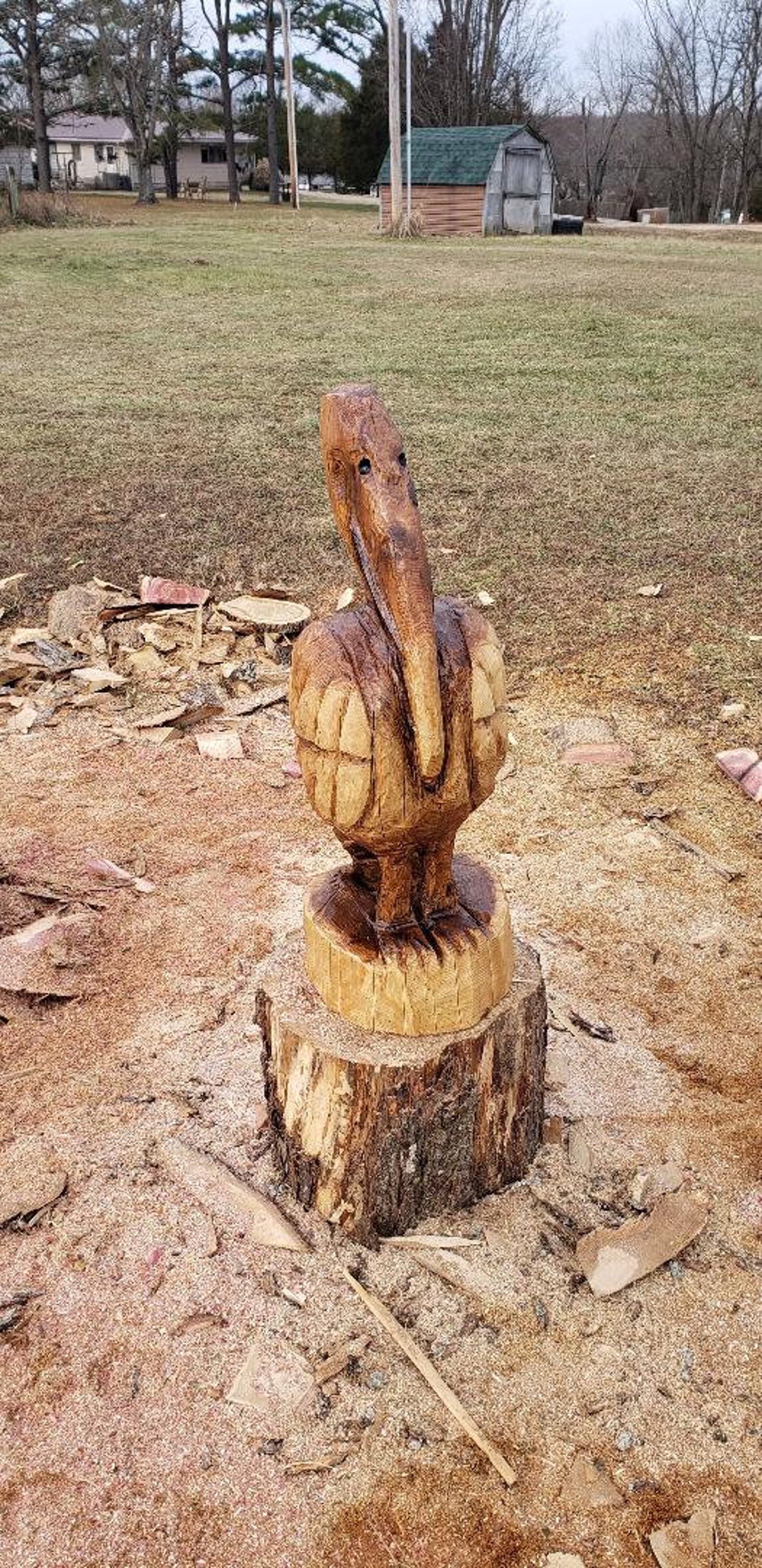 Chainsaw Carving Pelican. 3ft Tall Custom Made.made of White Etsy
