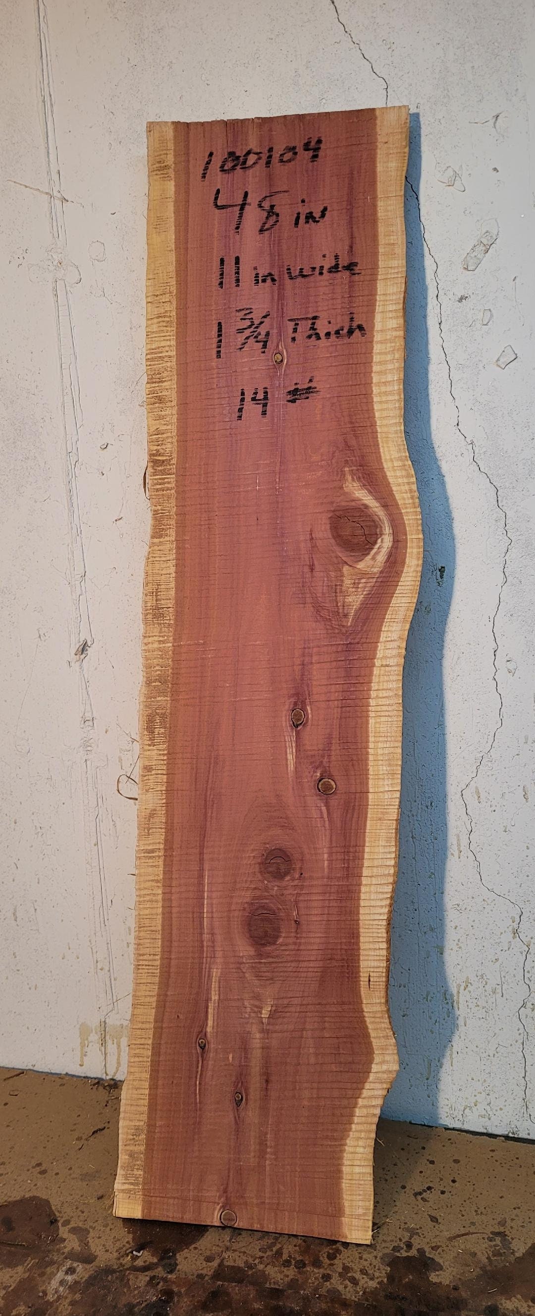 Live Edge Cedar Slab Red Cedar Board Cedar Lumber Etsy