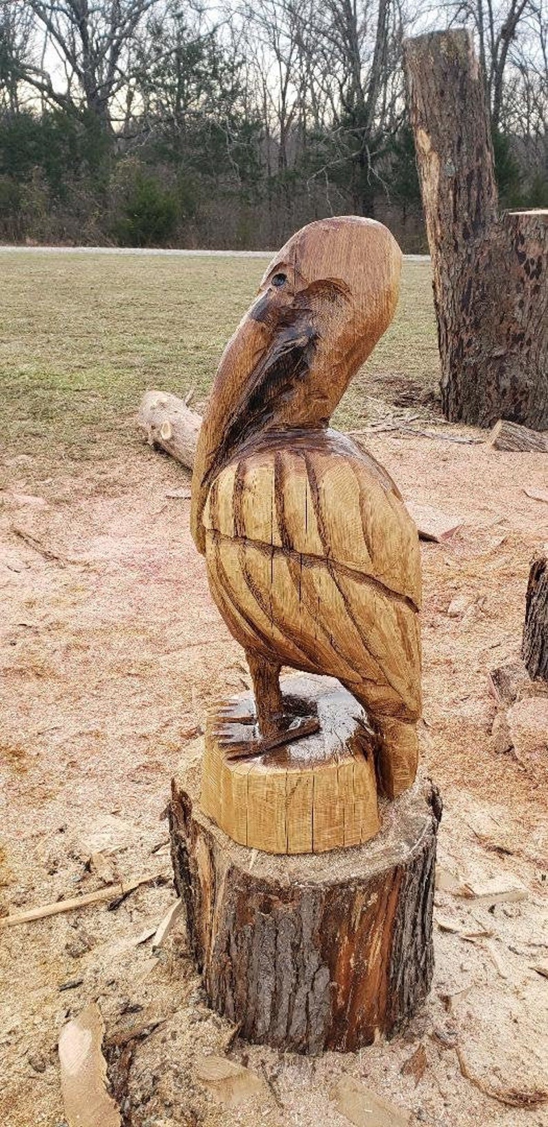 Chainsaw Carving Pelican. 3ft Tall Custom Made.made of White Etsy