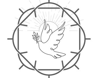 Praise Dove Sticker SVG File