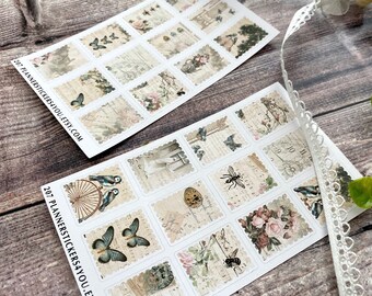 Retro Stitching Forest Animals Stamps Junk Journals Pick Your Stickers Planner Stickers Coffee Mark Retro Stitching Forest Animals Stamps Junk Journals Pick Your Stickers Planner Stickers Coffee Mark