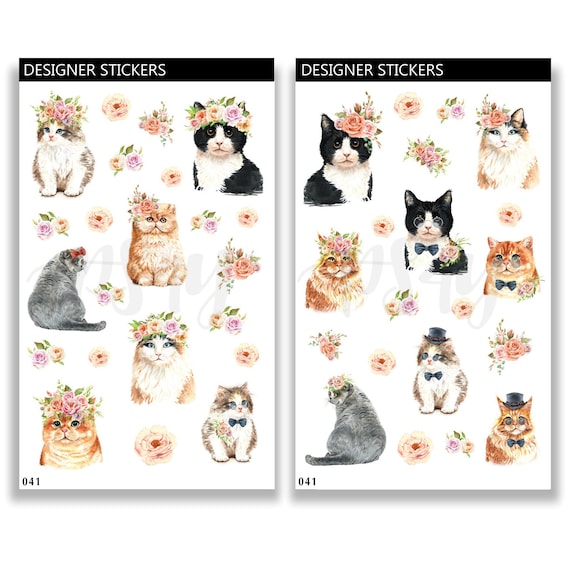 Kitty Planner StickersCat Stickers Cute Cat Decorative Stickers Journal