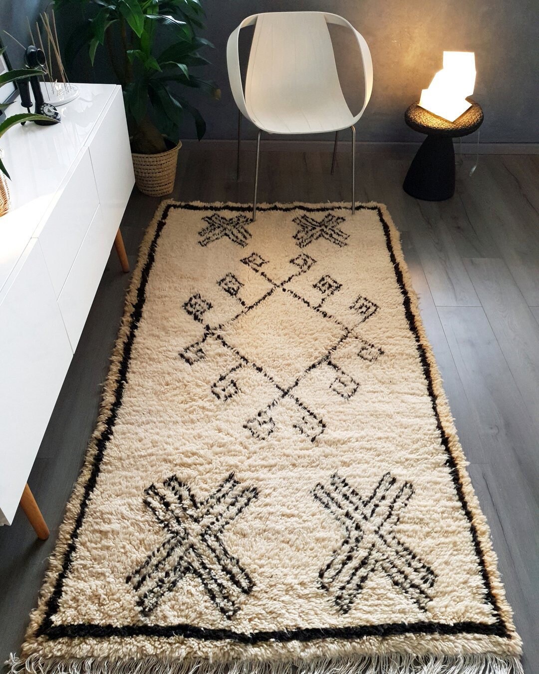 Authentic Moroccan Area Rug Natural Berber - Custom Beni Ourain Rugs