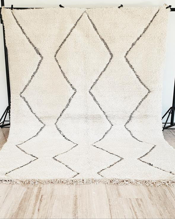 Moroccan Area Berber Rug Beni Ourain - Handmade Moroccan White Rug