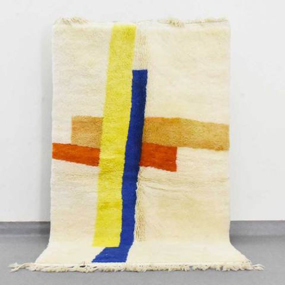 Beni Ourain Rug Carpet Handmade - Classy Beni Ourain Moroccan Vintage Rug