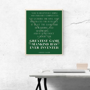 Arnold Palmer Quote Printable Poster - Great Golf Gifts
