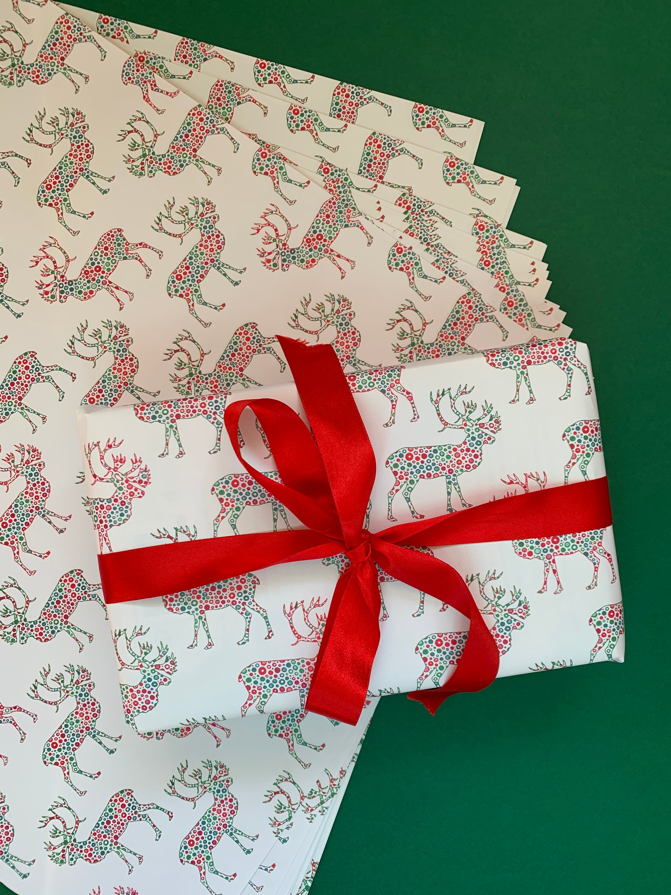 Christmas wrapping paper 2 designs recyclable paper A2 Etsy