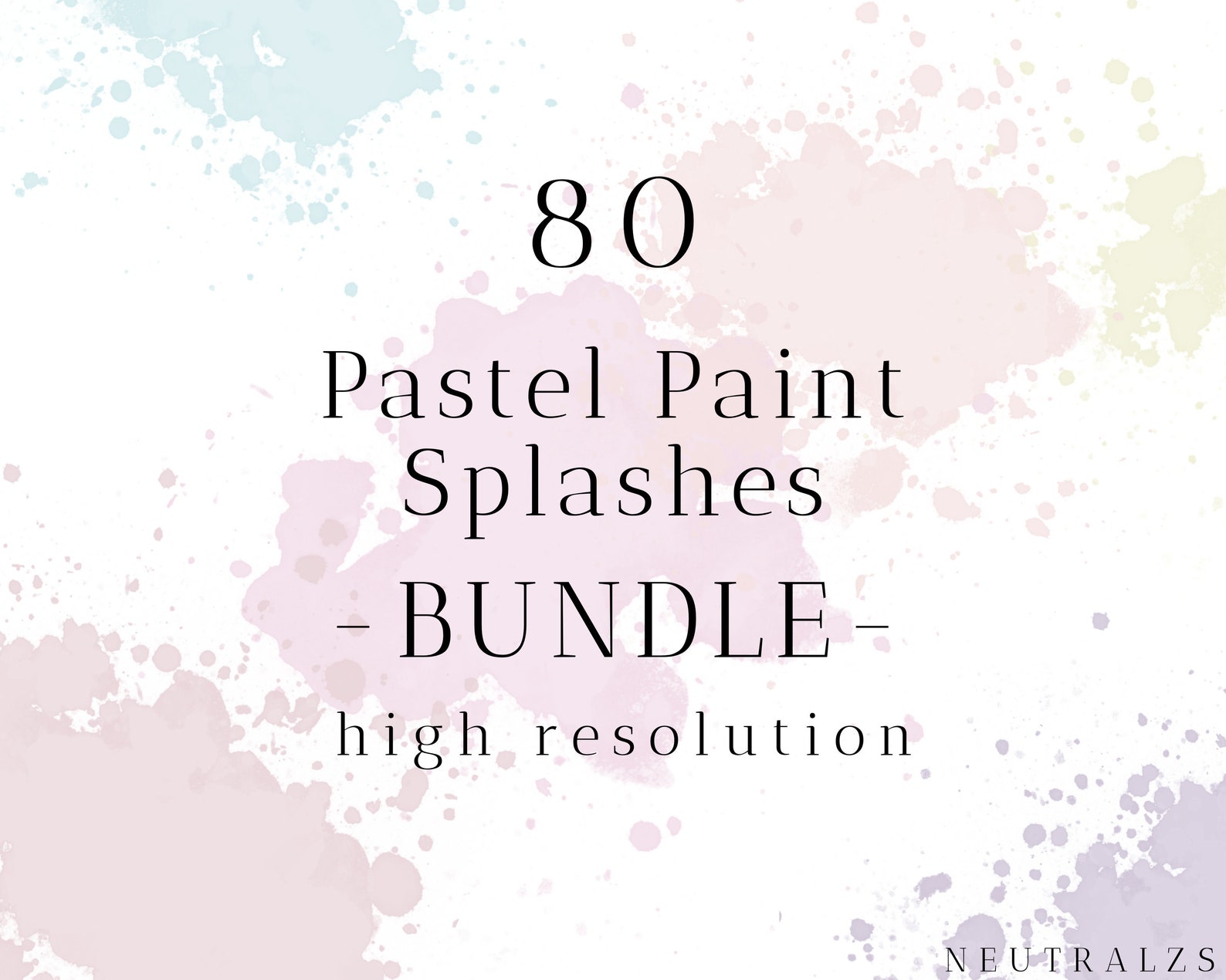 Paint Splash Clipart Paint Splatter Png Pastel Clipart - Etsy