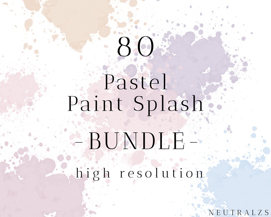 Pastel Watercolor Splash PNG Clipart Paint Splatter Png - Etsy