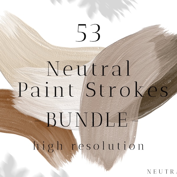 Brown Brush Strokes PNG Clipart Bundle, Neutral Paint Brushes Clipart , Instant Download, Commercial Use