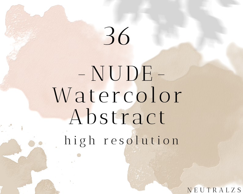 Neutrale Formen Akt Aquarell Spritzer Clipart Paint Splash Etsy
