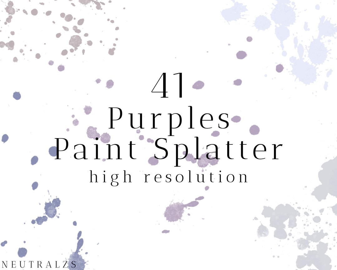 Purple Splatter PNG Paint Splatter PNG Color Splash Png - Etsy