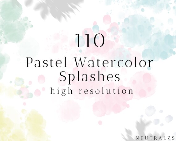 Pastel Watercolor Splash Clipart Pastel Watercolor Splatter | Etsy Canada