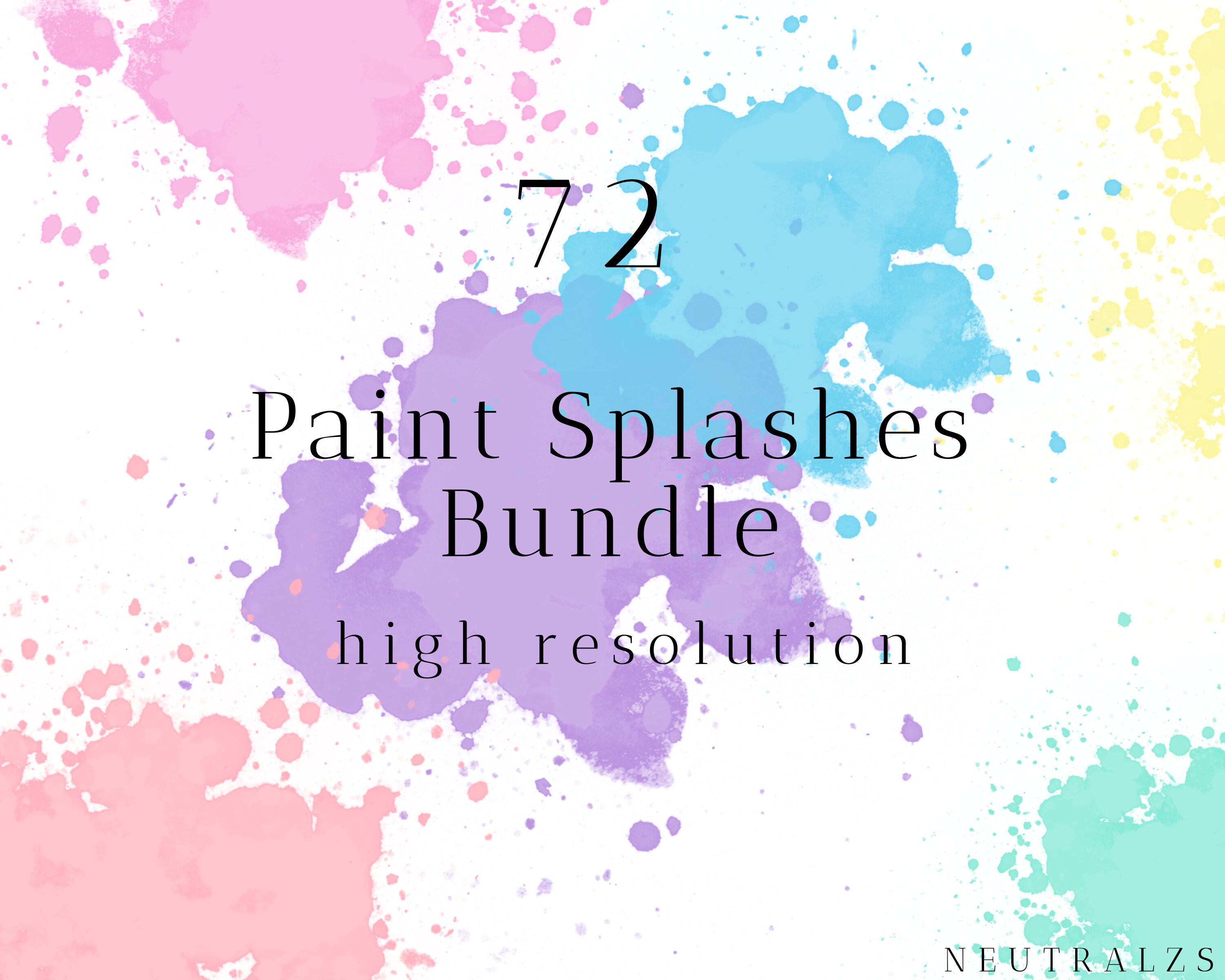 Paint Splash Clipart Paint Splatters PNG Paint Splatter | Etsy Canada