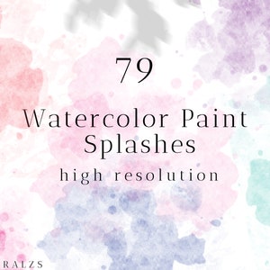 Pastel Watercolor Splashes PNG, Watercolor Background PNG Clipart, Pastel Watercolor Splatter PNG, Water Color Splash Png