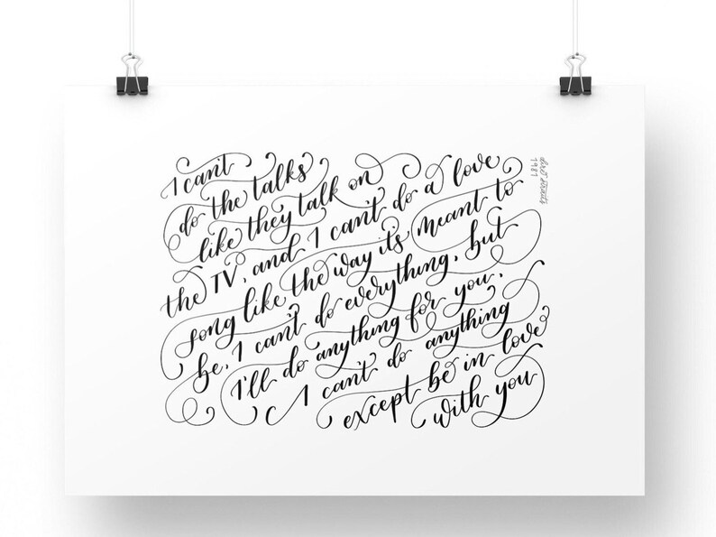 Caligraphy Romeo Romeo and Juliet Dire Straits | 80s Calligraphy Brit Rock - Etsy