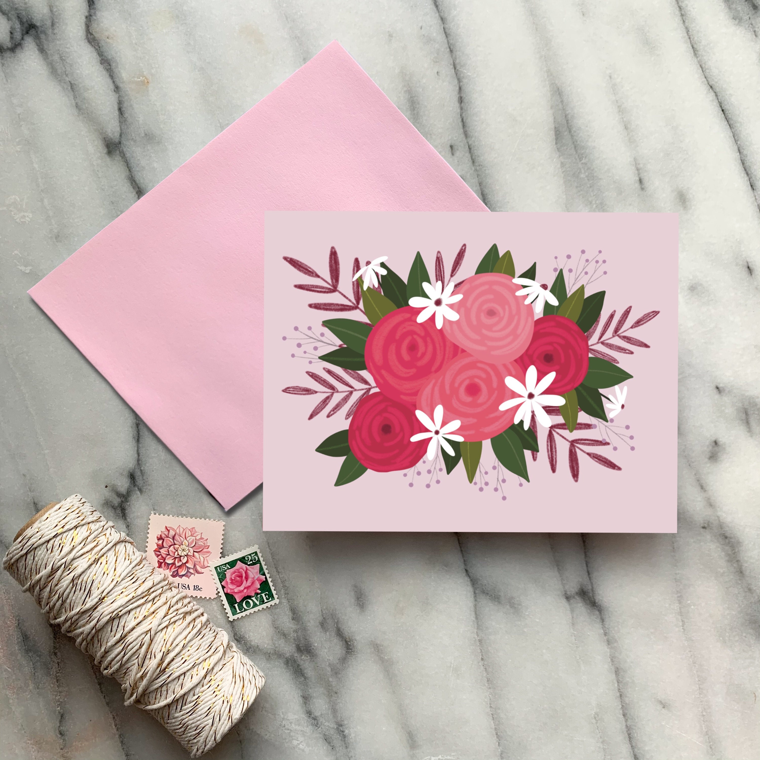 Floral Notecards Blank Notecards Flower Design Cards Set Etsy Singapore