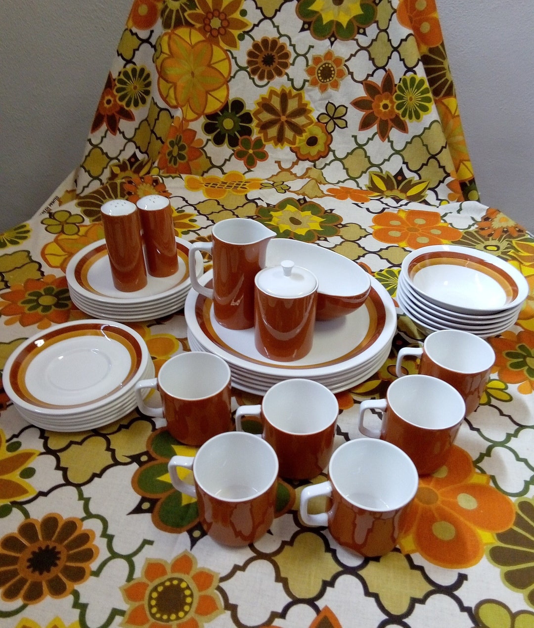 1970s Harmony House Dinnerware Set 39 Piece Japan Ironstone Etsy