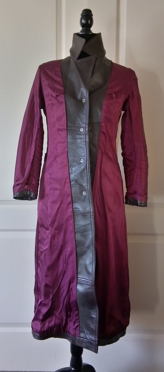 Swinging  60s Leather Coat Long Marquis of London… - image 8