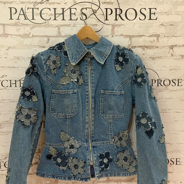 Hand Appliquéd Women's Denim Jacket