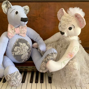 Handmade Wedding Memory Bear: Upcycled Gown Keepsake