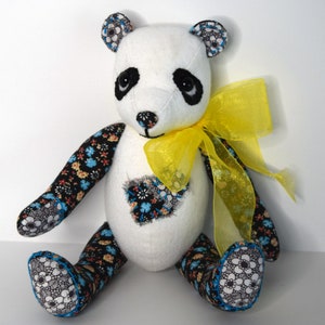 Miniature Flannel Panda Bear