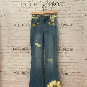 Made to Order, Custom Designed, Hand Embroidered, Repurposed Jeans