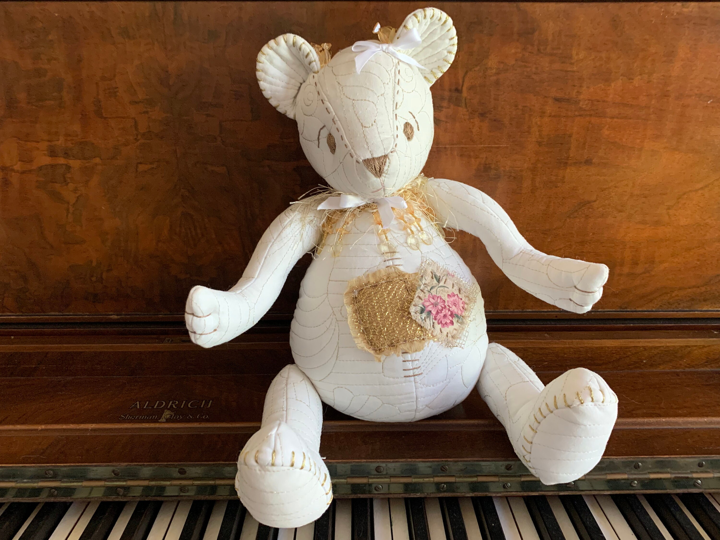 Handmade Teddy Bear Quilted Memory Bear Made From Loved Ones Etsy