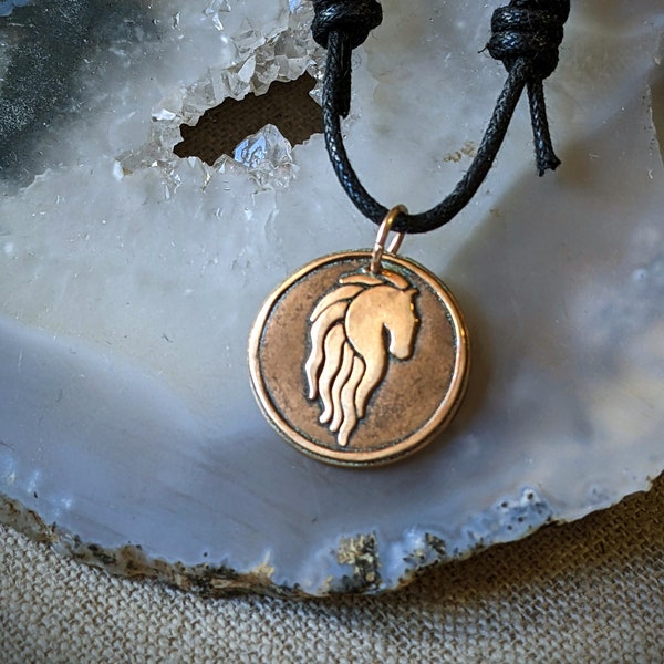 Riders of Rohan Bronze Pendant, !New! Rohan Bronze Edition, Lord of the Rings Fan Gift, LOTR Rohan Horse Necklace Silver and Bronze Fan Gift