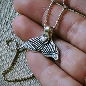 Whale Tail Fine Silver Pendant, Mermaid Tail Necklace, Mermaid Tail Pendant Gift,  Mermaid Silver Necklace, Whale Silver Necklace Jewelry