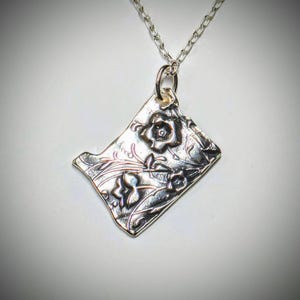 Forget-Me-Not Fine Silver Oregon Pendant Necklace
