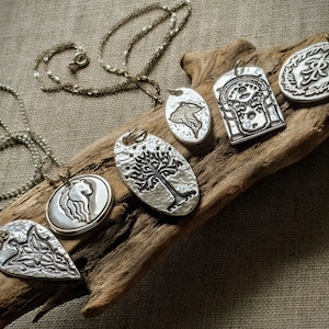 White Tree of Gondor Fine Silver Pendant, Tree of Life Silver Pendant ...