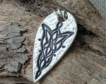 Elvish Evenstar Fine Silver Pendant: Lord of the Rings Fan Gift