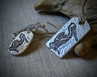 Fine Silver Pelican Necklace: Handmade Bird Pendant