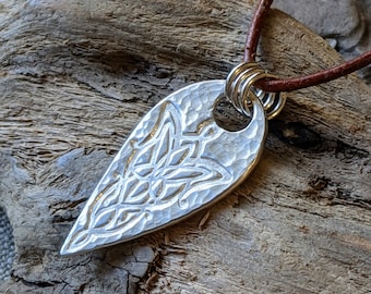 Frosted Evenstar Fine Silver Pendant, Lord of the Rings Necklace