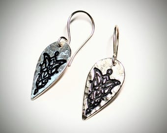 Evenstar Fine Silver Earrings, LOTR Jewelry