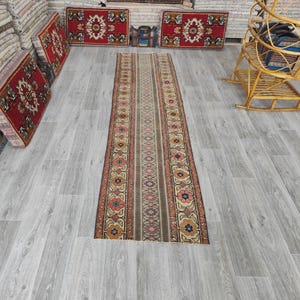 2x9 anatolian Runner, Vintage Rug, Turkish Rug,Antique(2.2x8.7ft.)