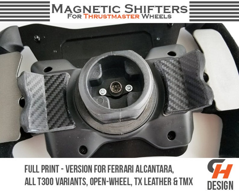 Magnetic Tactile Shifter Mod Full Print For Thrustmaster Wheels Ferrari Alcantara, All T300 Variants, Open-Wheel, TX Leather, TMX & T150 image 1