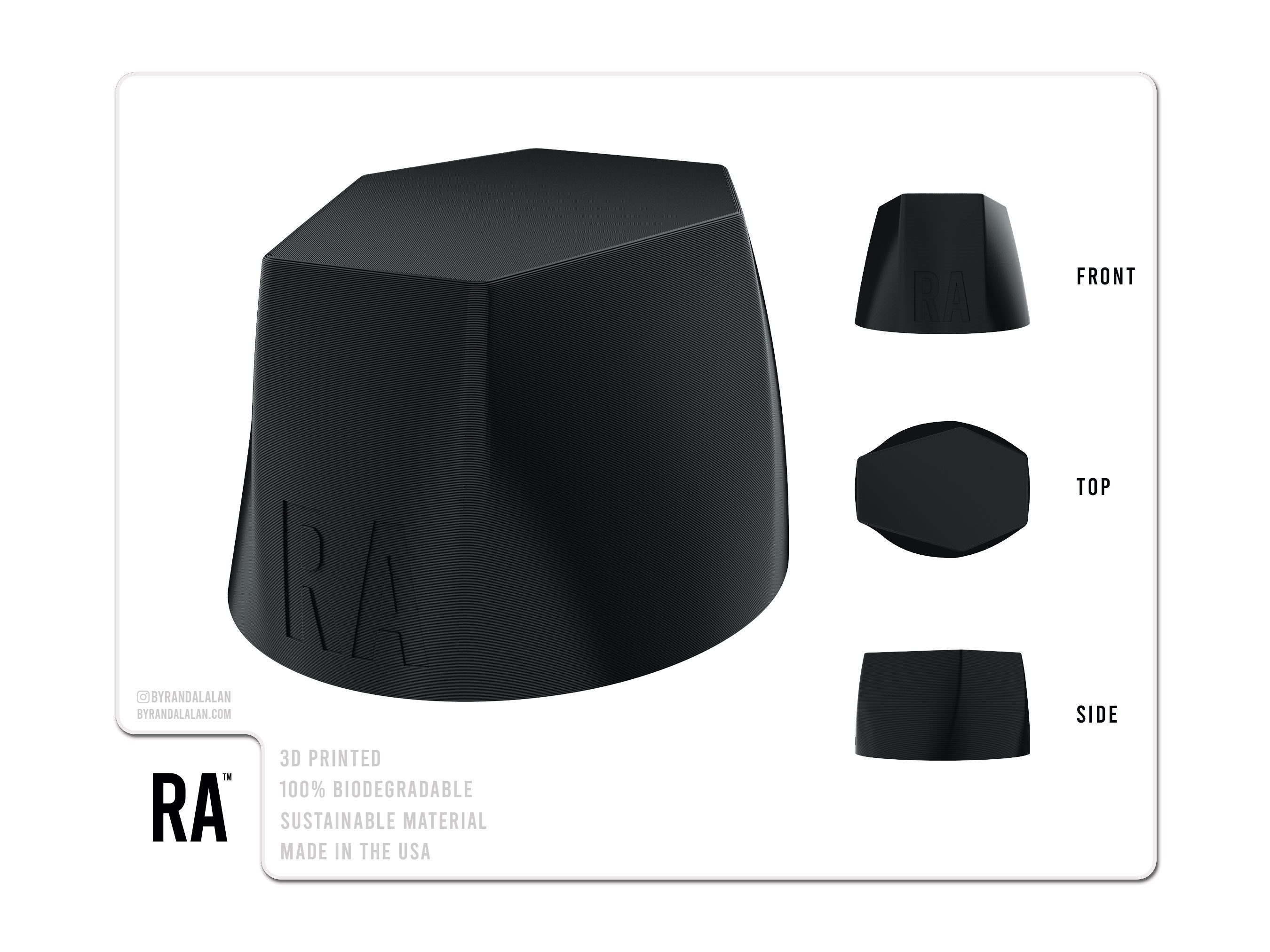 Hat Block - Coffin - Any SIze Available - 100% BIODEGRADABLE