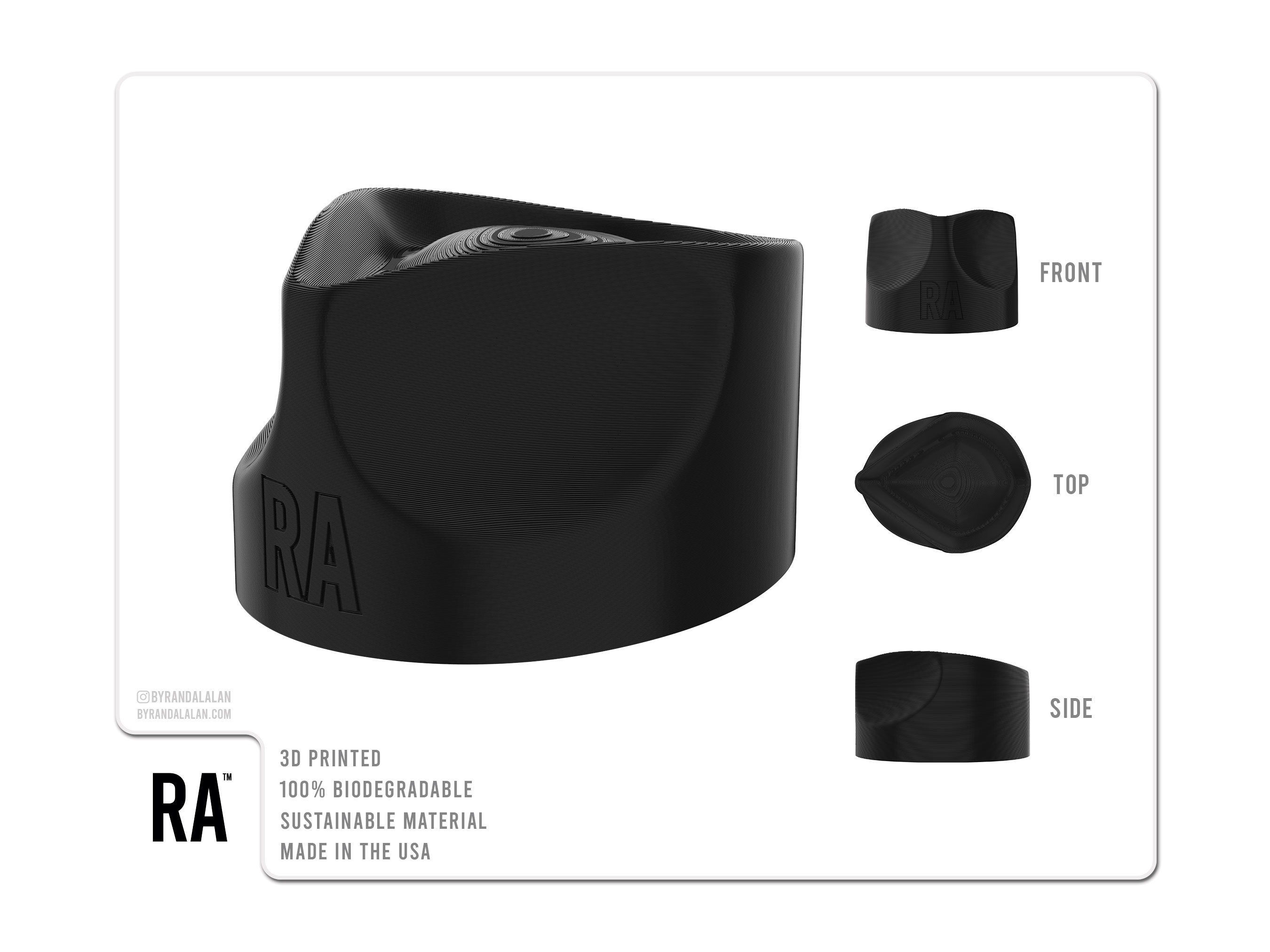 Hat Block - NEW Fedora B w/ Tipper Option - Any Heights Available - 100% BIODEGRADABLE