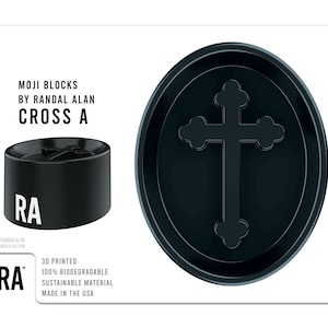 Hat Block - Moji Blocks von RA - CROSS A - 3D-gedruckt - 100% BIOLOGISCH ABBAUBAR