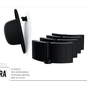 Hat Hooks - - Wall Hat Holder - 3D Printed - Sustainable Materials
