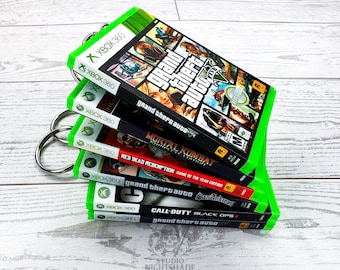 Miniature XBOX 360 box keychain | Halo | Halo 2 | GTA | COD - Dark Souls - Red Dead Redemption | and many more