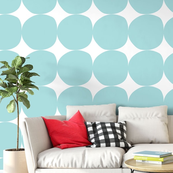Wobbly Dot Peel and Stick Wallpaper / Removable Wallpaper