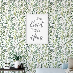 Watercolor Leaves Peel and Stick Wallpaper