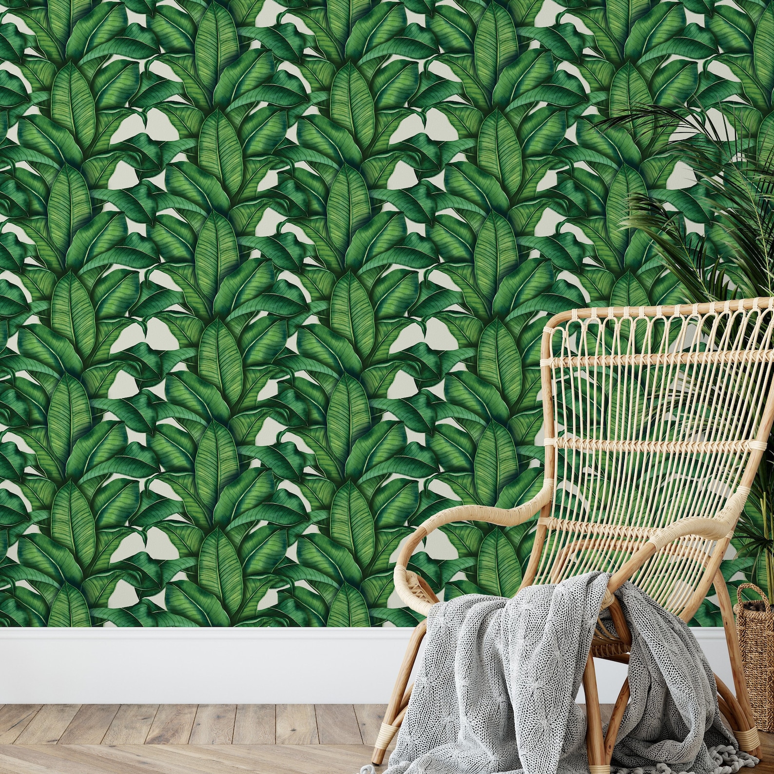 Banana Leaf Peel and Stick Wallpaper / Removable Wallpaper - Etsy