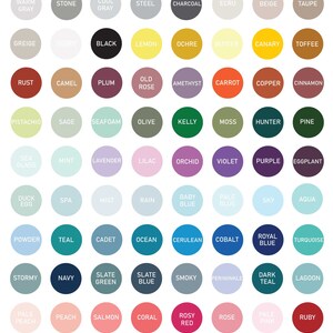 Custom color wallpaper chart