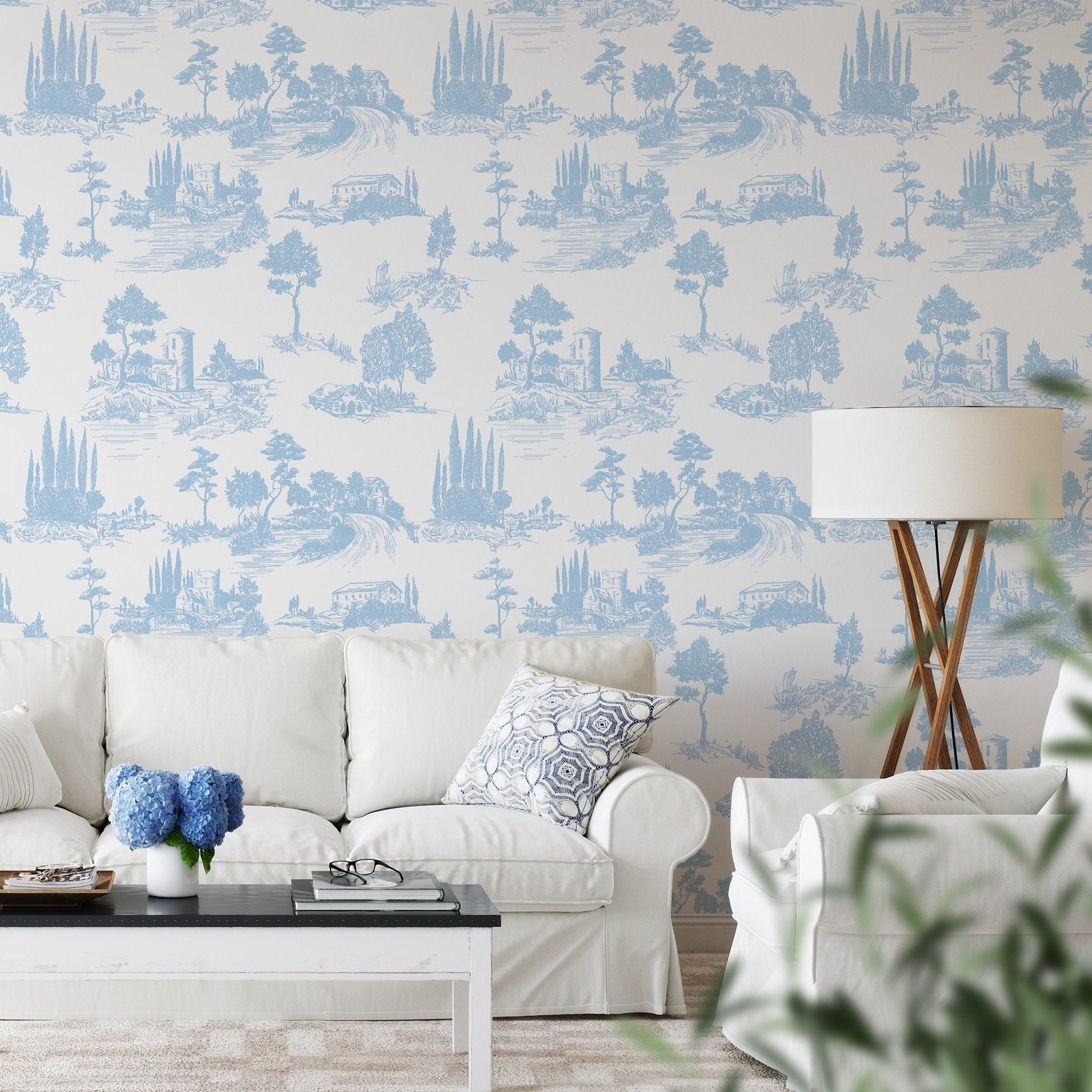 Toile Peel and Stick Wallpaper / Removable Wallpaper - Etsy
